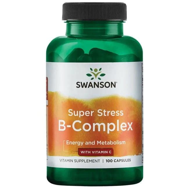 Swanson Super Stress B-Complex med Vitamin C - 100 kapslar