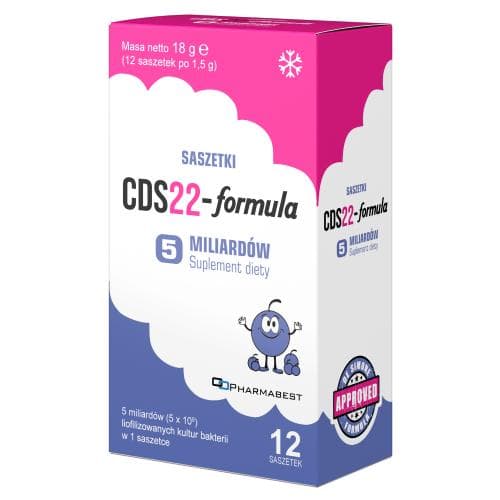 Pharmabest CDS22-Formel 5 Mrd. mit Heidelbeergeschmack 12 Beutel
