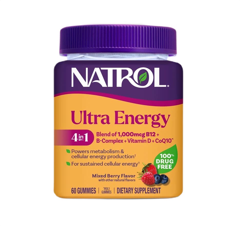 Natrol - Ultra Energy 4 i 1, Blandad Bär - 60 gummies – Natrol packaging