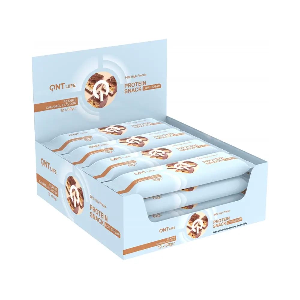 QNT Life Protein Snack Cacahuete Caramelo 12x60g – QNT empaque