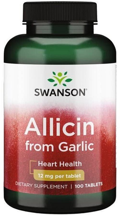 Swanson Allicin från vitlök - 6000 mcg - 100 tabletter – Swanson förpackning