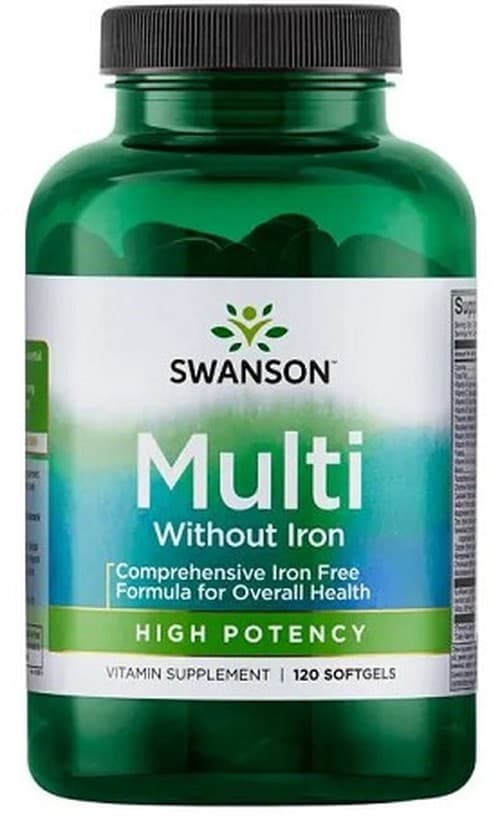 Swanson Multi Without Iron - 120 zachte gelcapsules – Swanson verpakking