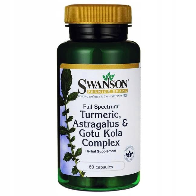 Swanson - Turmeric, Astragalus & Gotu Kola Complex - 60 kapsułek – Swanson opakowanie