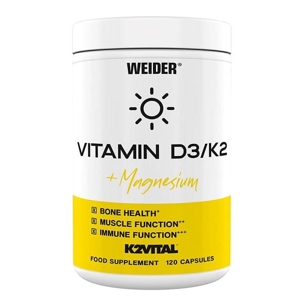 Weider - Vitamin D3/K2 + Magnesium - 120 kapslar – Weider förpackning