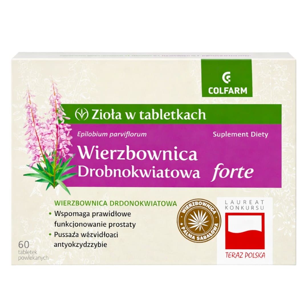 Colfarm - Wierzbownica Drobnokwiatowa Forte, kapslar 60 st – Colfarm förpackning
