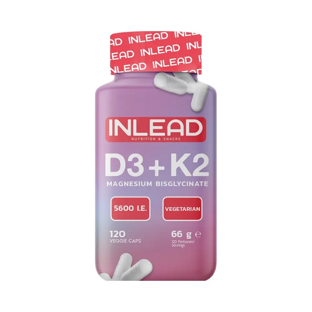 Inlead - Vitamin D3 + K2 + Magnesium - Unflavoured - 120 Vcaps – Inlead verpakking