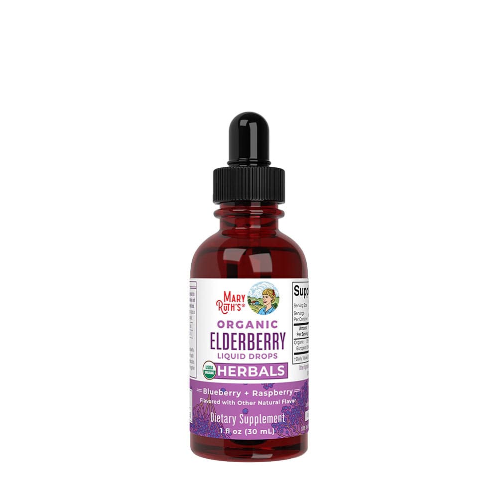MaryRuth's Organic Elderberry Liquid Drops - Blåbær Hindbær - 30 ml – MaryRuth's packaging