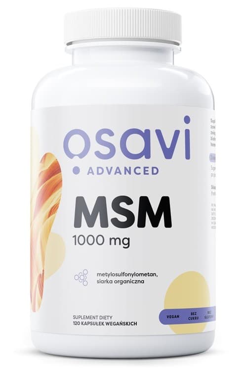 Osavi - MSM 1000mg - 120 kapsułek – Osavi opakowanie
