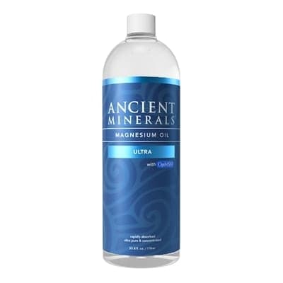 Huile de magnésium Ultra Refill 1 litre – Ancient Minerals emballage