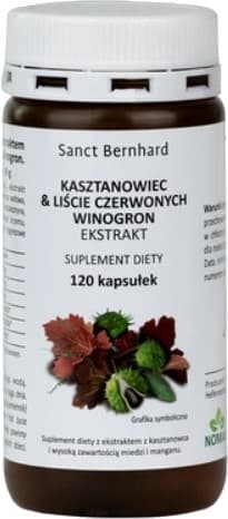 Kräuterhaus Sanct Bernhard - Hästkastanjeextrakt 17% - 120 kapslar