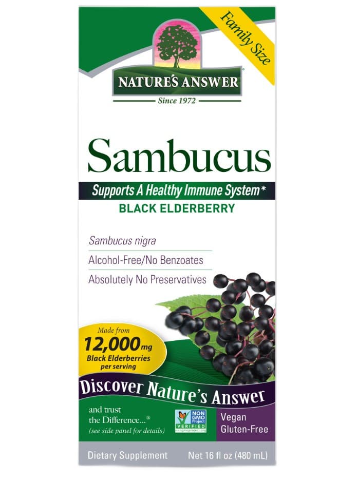 Nature's Answer Sambucus Black Elderberry 120 capsules – Nature's Answer emballage