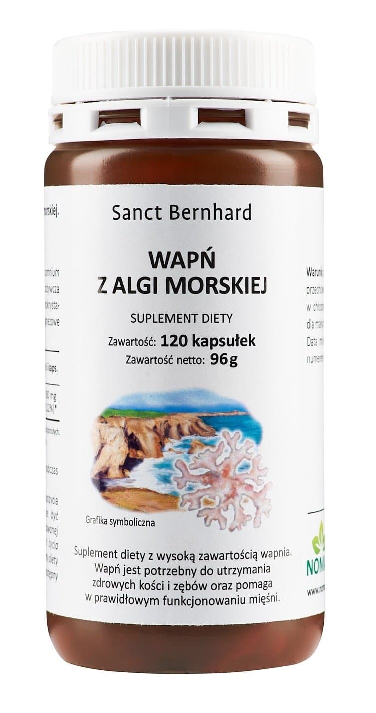 Kräuterhaus Sanct Bernhard Calcium de Alga Marina - 120 cápsulas – Kräuterhaus Sanct Bernhard empaque