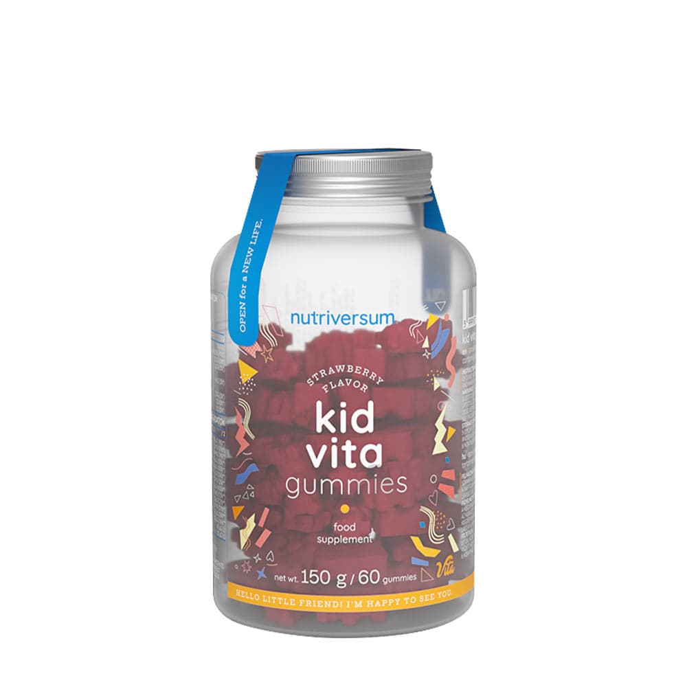 Nutriversum Kid Vita Gummies Jordgubb 60 tuggummin – Nutriversum förpackning