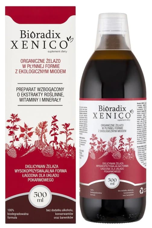 Bioradix Xenico Hierro en líquido 500 ml | XENICO PHARMA – XENICO PHARMA packaging