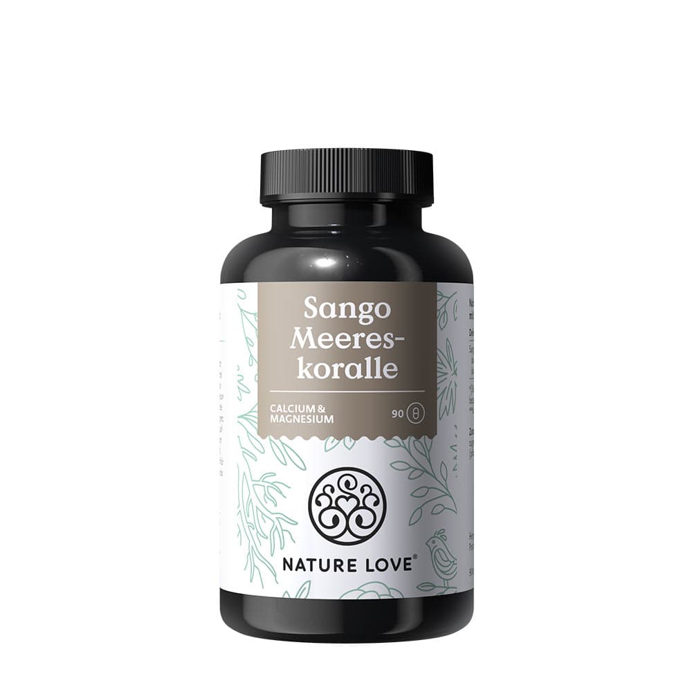 Nature Love Sango Calcio e Magnesio di Corallo - 90 Capsule – Nature Love confezione