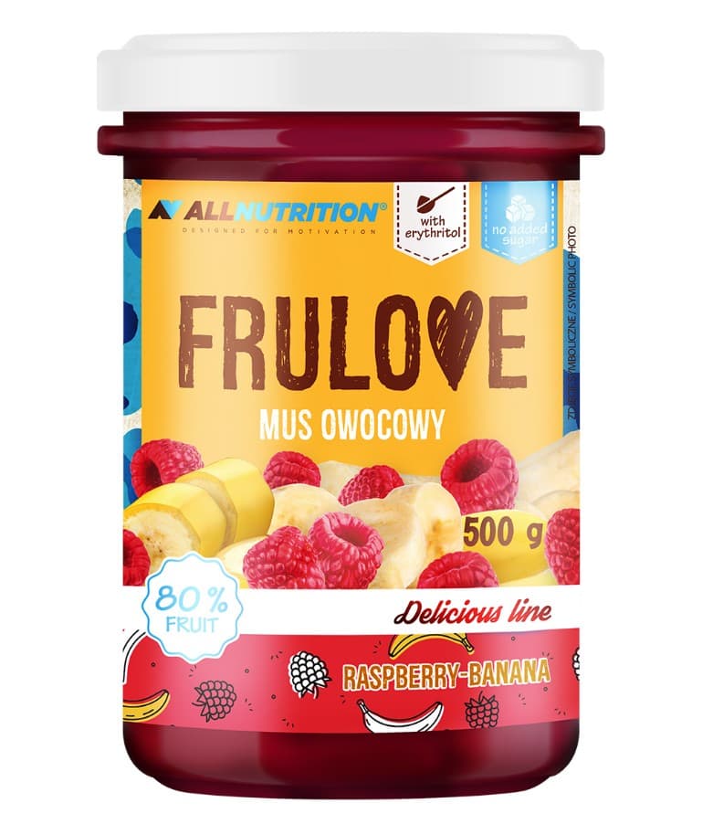 Allnutrition - Fruit Mousse, Raspberry-Banana - 500g