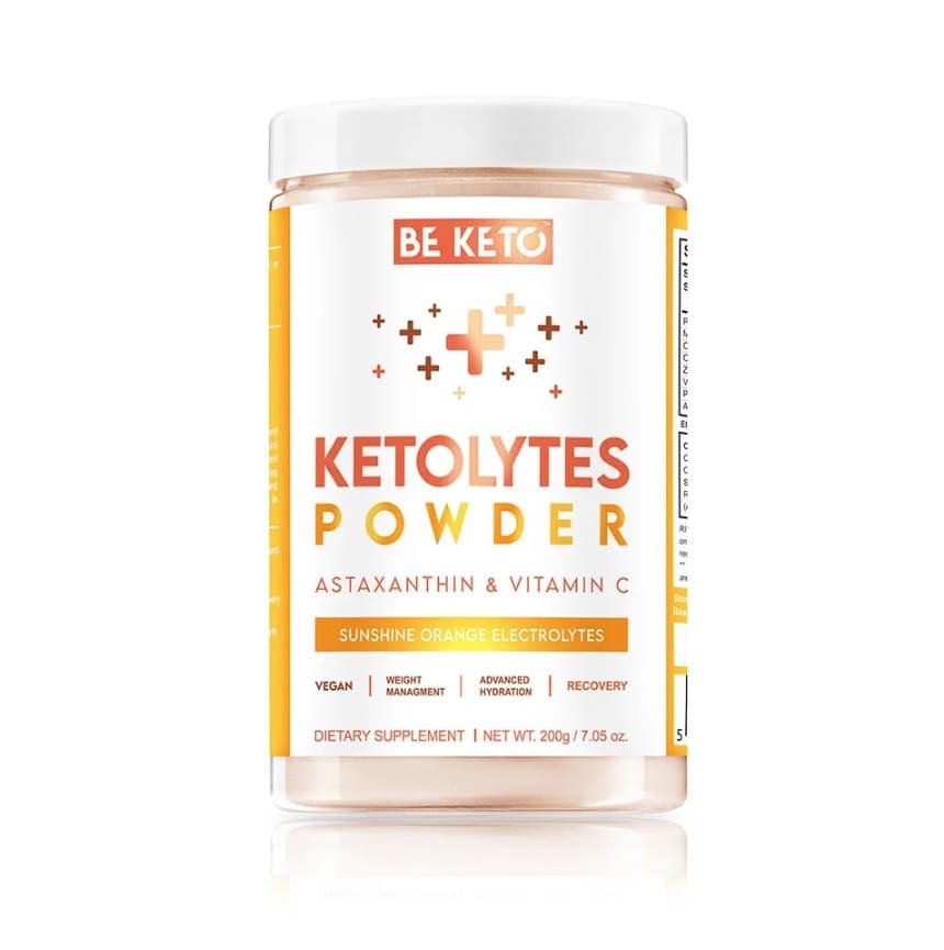 BeKeto Electrolitos Ketolytes em pó - Laranja ensolarada 200g