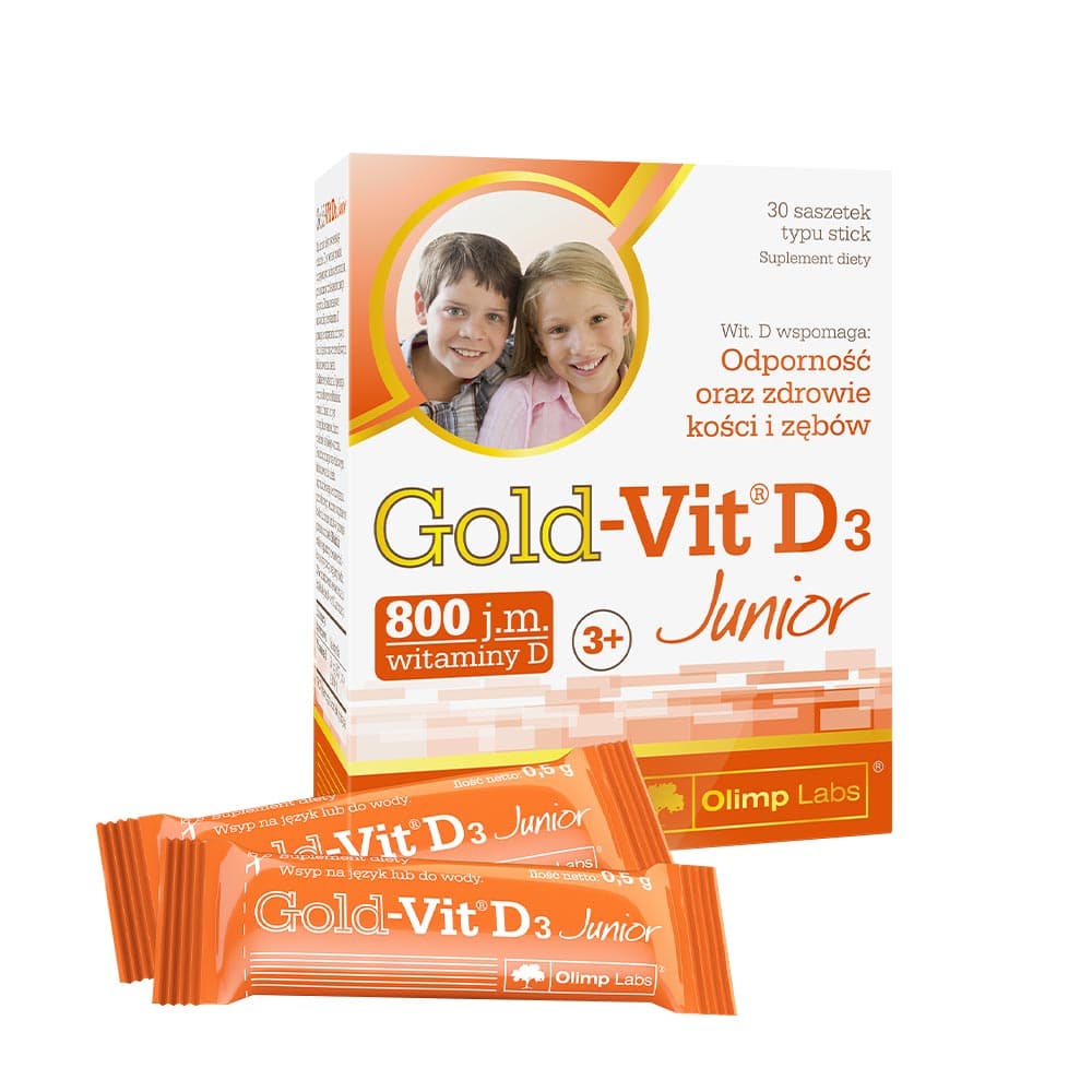 Olimp Labs Gold-Vit D3 Junior - 30 Sticks – Olimp Labs förpackning