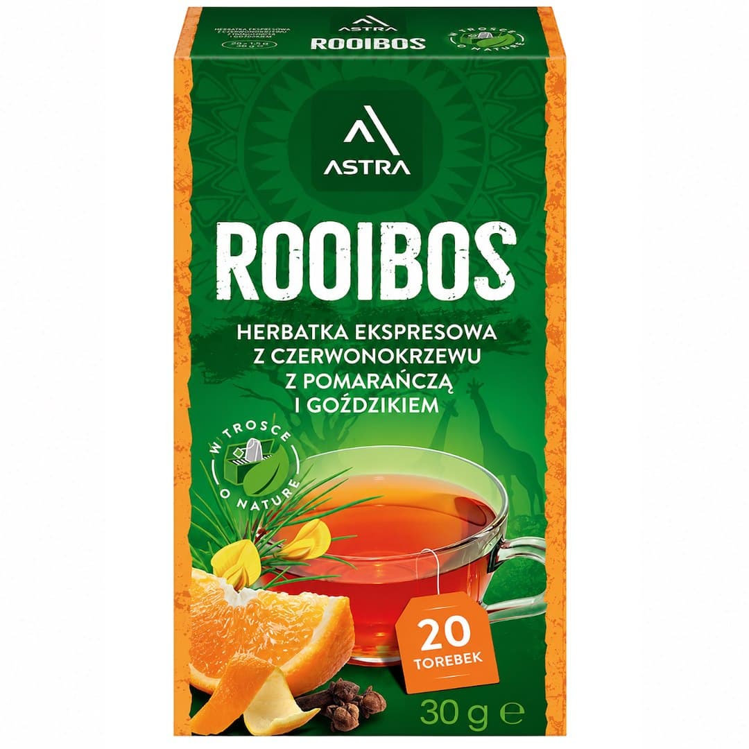 Astra Rooibos Rødt Buskete Med Nellike Og – Astra emballage