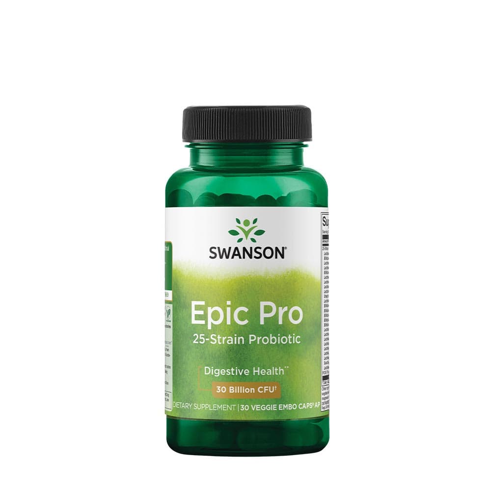 Swanson Epic Pro 25-Strain Probiotic 30 Veggie Drcaps – Swanson Verpackung