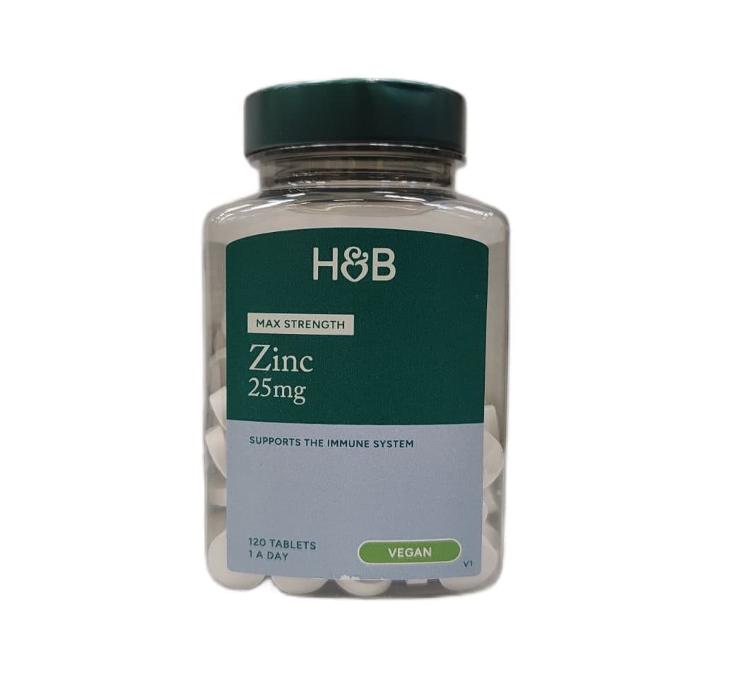 Holland & Barrett Max Strength Zinc 25 mg - 120 tabletter