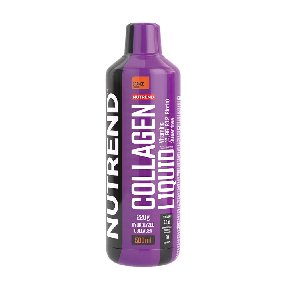 Nutrend Collagen Liquid 500ml – Suplemento líquido de colágeno com sabor de laranja – Nutrend packaging