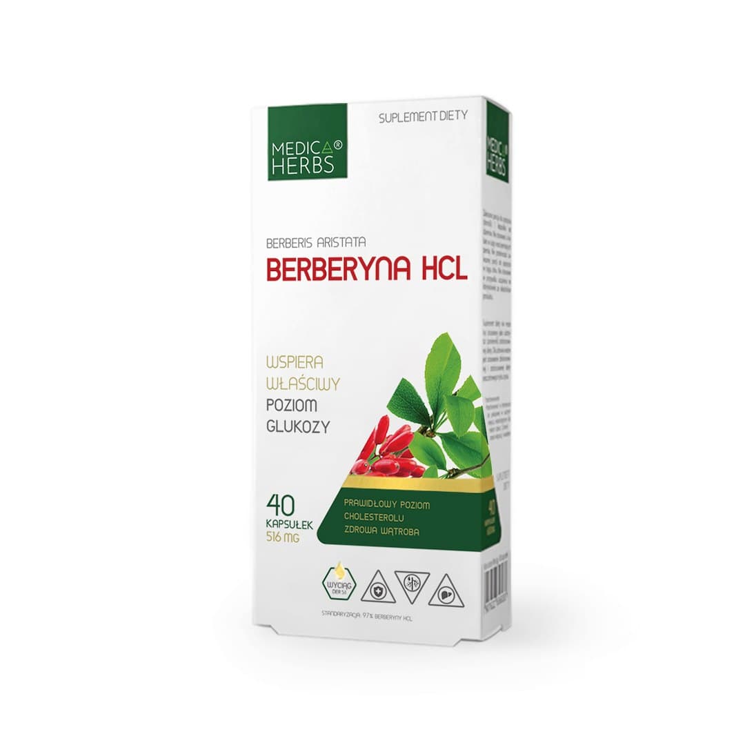 Medica Herbs - Berberine HCL - 40 kapslar