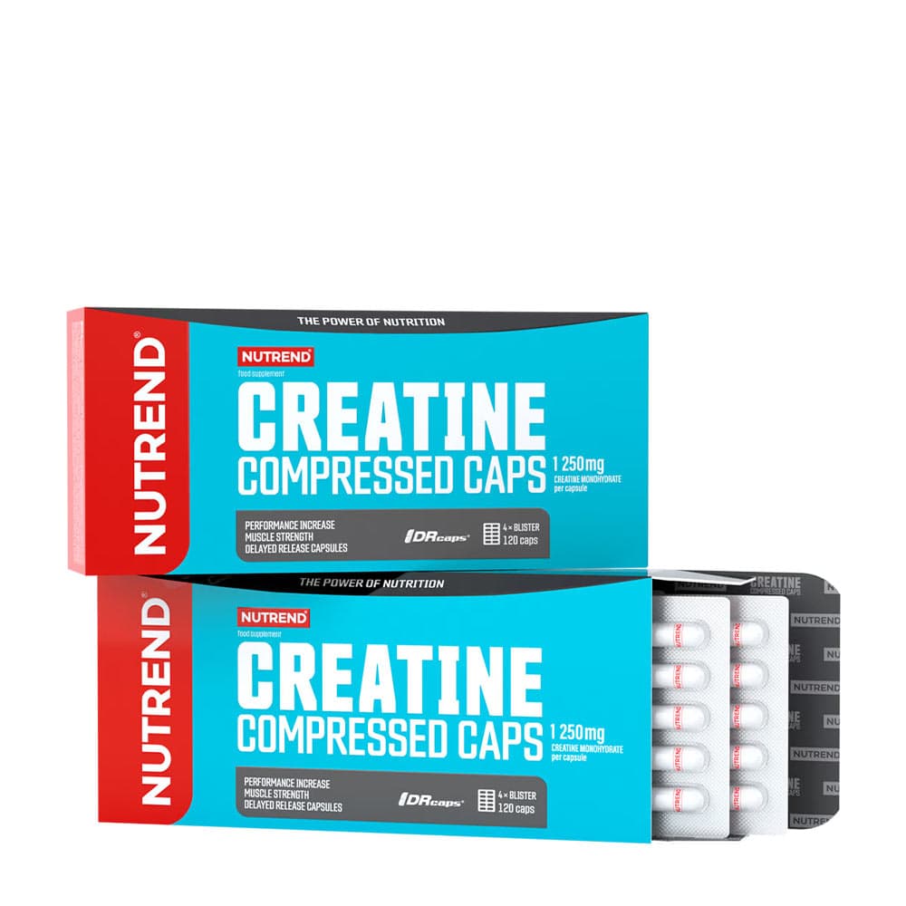 Nutrend Kreatin Komprimerade Kapslar 120 kapslar – Nutrend förpackning