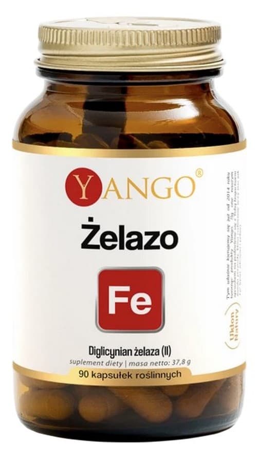 Yango Ferrous Bisglycinate - 90 cápsulas – Yango empaque