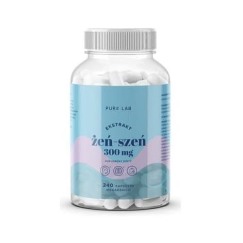 Pure Lab Extrakt aus Ginseng 300 mg 240 Kapseln – Pure Lab Verpackung
