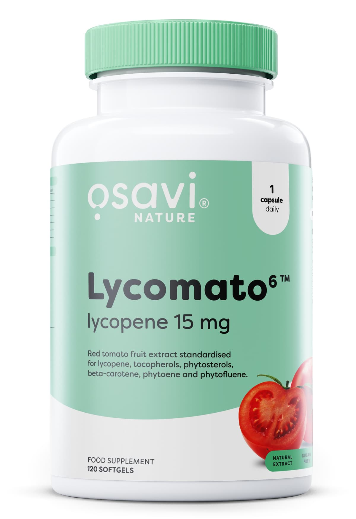 Osavi Nature - Lycomato Lycopene, 15mg - 120 mjuka kapslar – Osavi förpackning