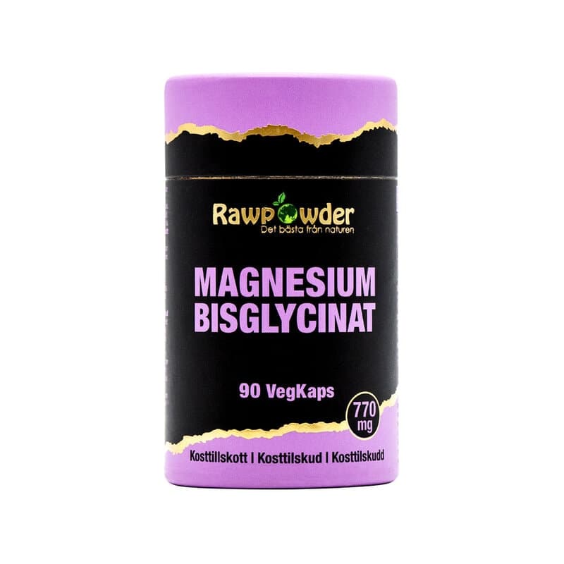 Magnesium Bisglycinat 770mg 90 capsules – Rawpowder packaging