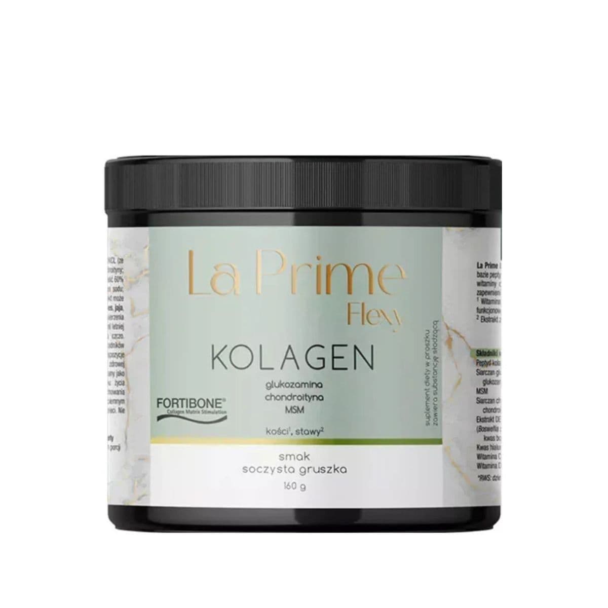 Primabiotic La Prime Flexy KOLAGEN en poudre 160 g saveur poire juteuse | Prima Zdrowie – La Prime emballage