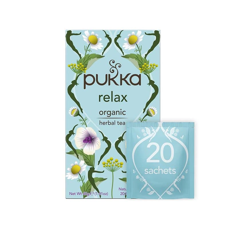 Te Relax Kamomill & Fänkål 20 påsar | Pukka – Pukka förpackning