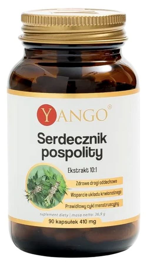 Yango Motherwort Extract - 320 mg, 90 vegetarische capsules – Yango packaging