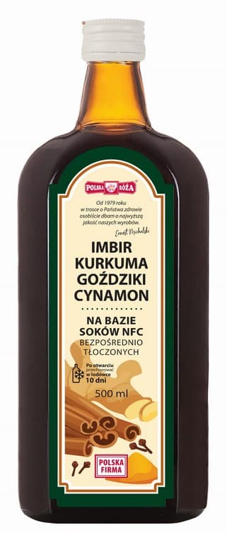 Polska Róża - Ginger Turmeric Cloves Cinnamon Nfc Juice Base - 500ml