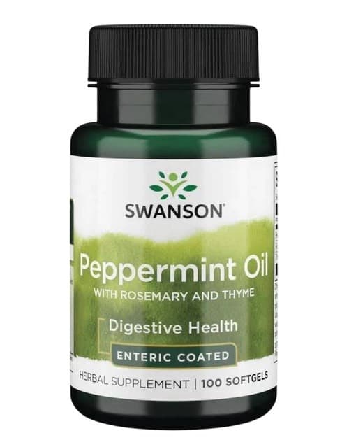 Swanson Huile de Menthe Poivrée avec Romarin et Thym 100 capsules – Swanson packaging