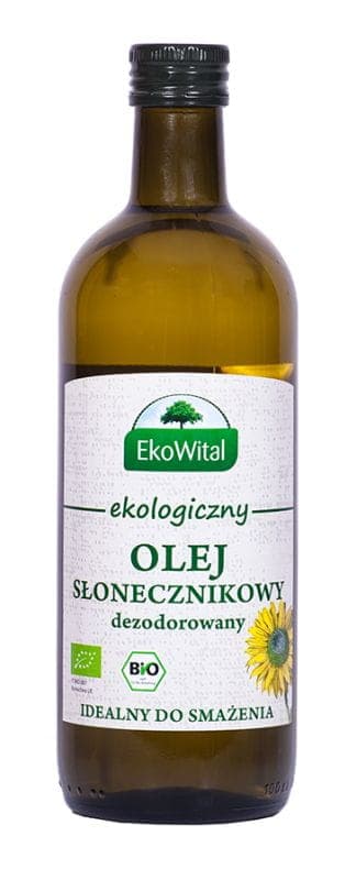 EKOWITAL Ekologisk Solrosolja för Stekning 1 l – EKO WITAL förpackning