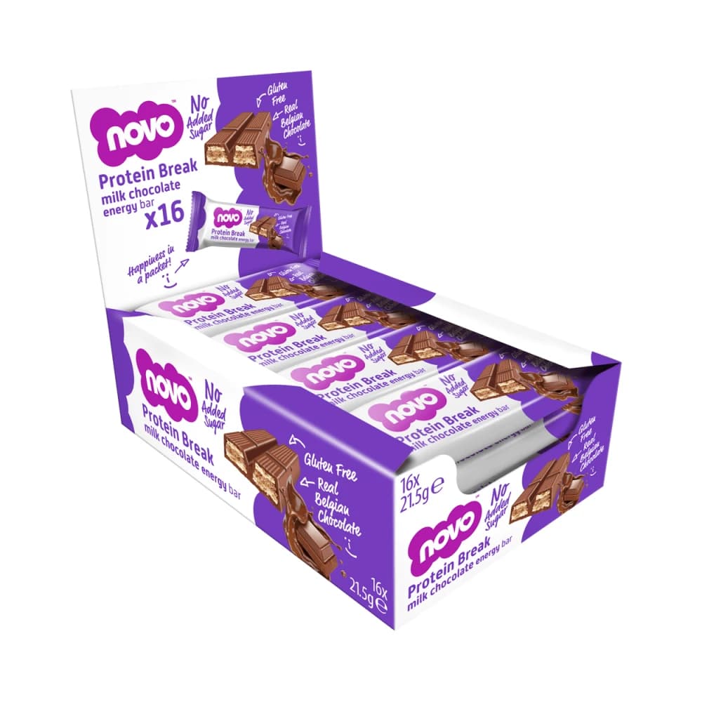 Novo Nutrition - Protein Break Bar (16X21,5g) - Schokolade – Novo Verpackung