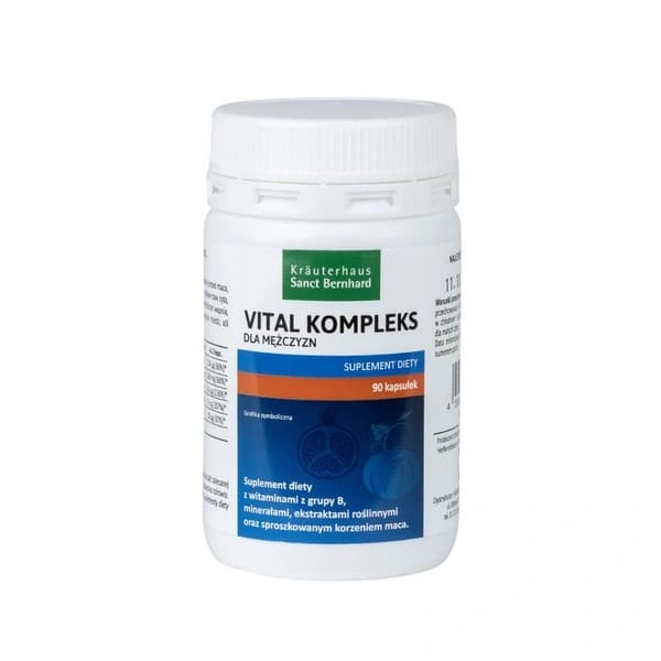 Sanct Bernhard - Vital Complex For Men - 90 Capsules – Kräuterhaus Sanct Bernhard packaging
