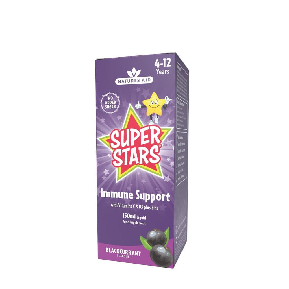 Natures Aid - Super Stars Immune Support (Cassis) 150ml – Natures Aid emballage