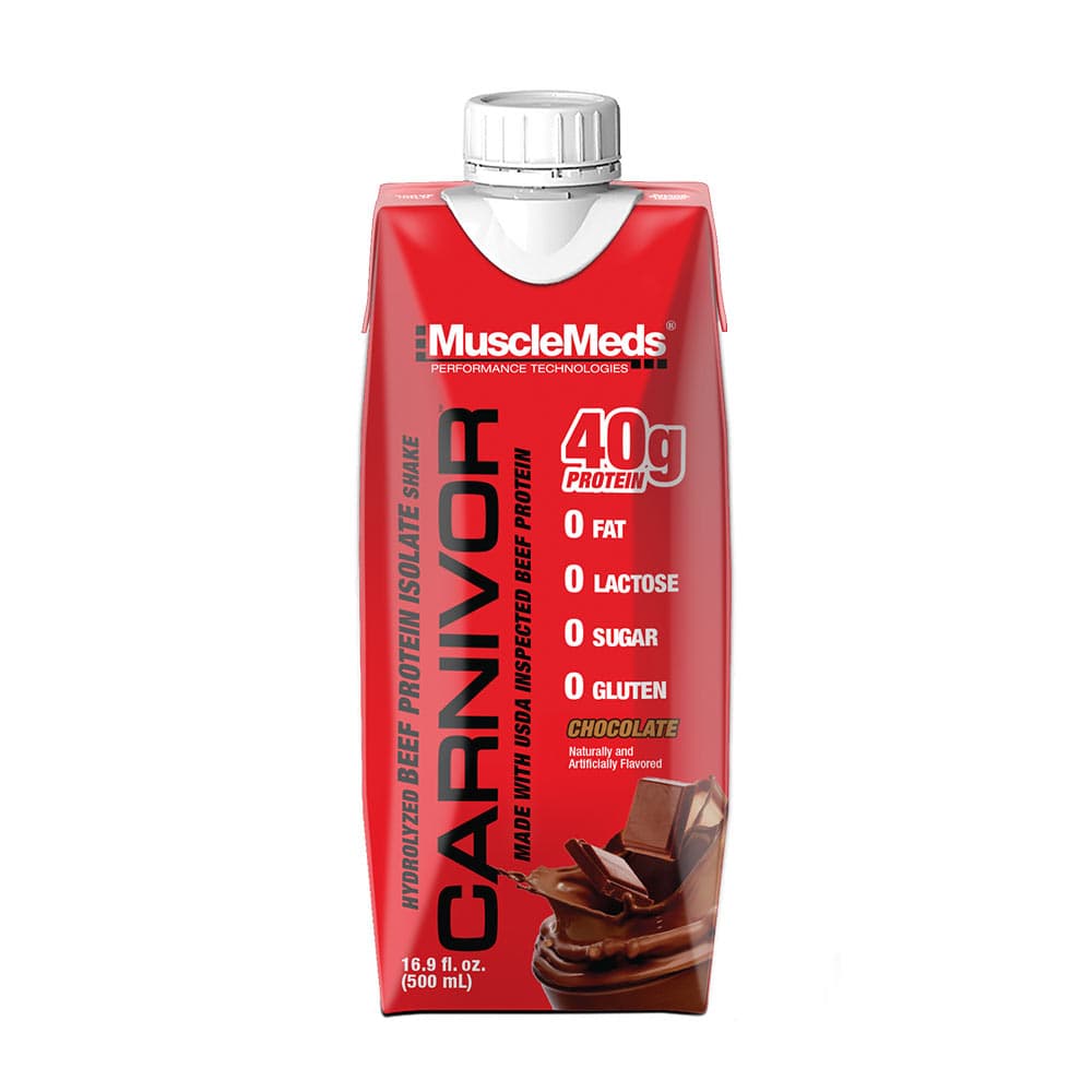 MuscleMeds Ready-To-Drink Beef Protein Isolate Shake 500ml - Cioccolato – MuscleMeds confezione