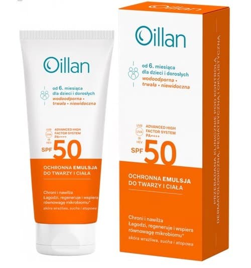 Oillan - Sun Protective Emulsion Spf 50 - 100ml – Oillan verpakking