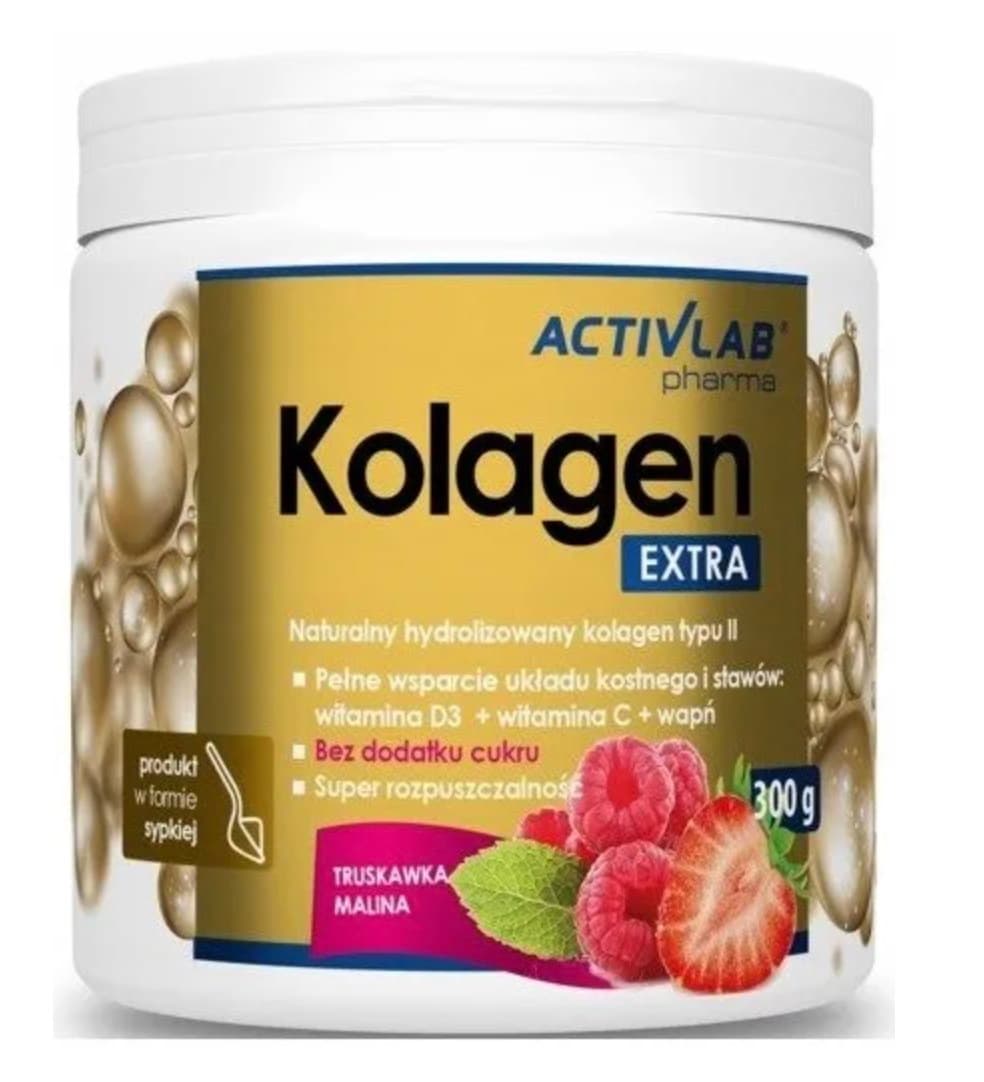 ActivLab Colagénio Extra com sabor a framboesa e morango 300 g – Activlab packaging