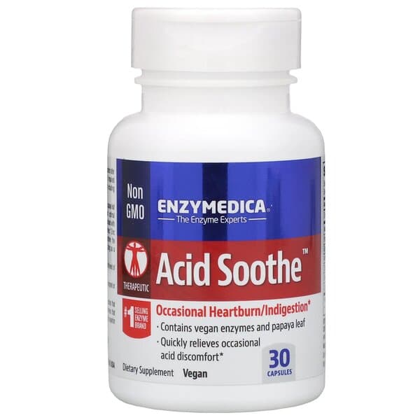 Enzymedica Acid Soothe 60 Capsules – Enzymedica packaging