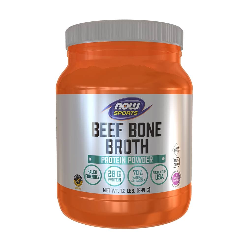 NOW Foods - Beef Bone Broth Powder - 544g – NOW Foods förpackning