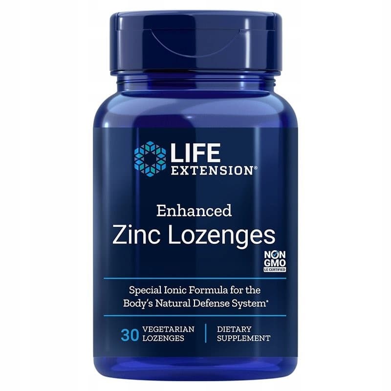 Pastilhas de Zinco Life Extension Enhanced Zinc 30 unidades para chupar – Life Extension embalagem