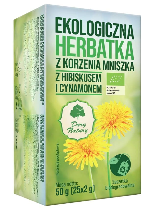 Dary Natury - Ekologiskt Maskrosrotste med Hibiskus och Kanel - 50g (25x2g)