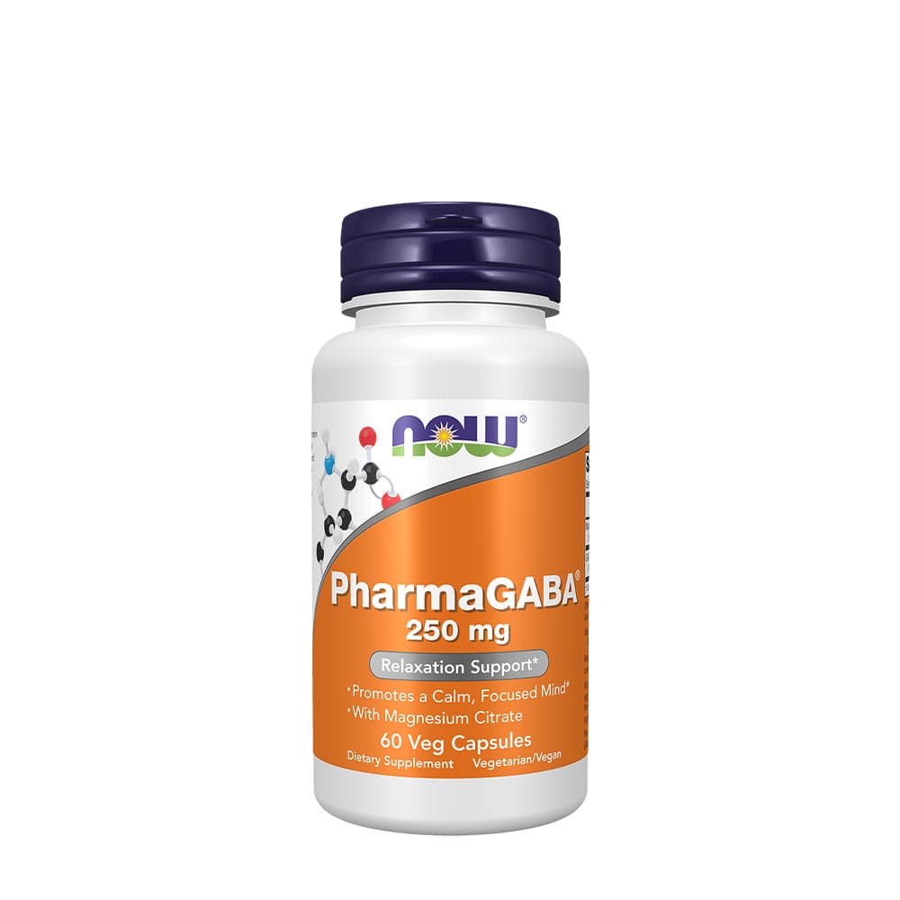 NOW Foods - PharmaGABA® - GABA Relaxation Support – NOW Foods packaging