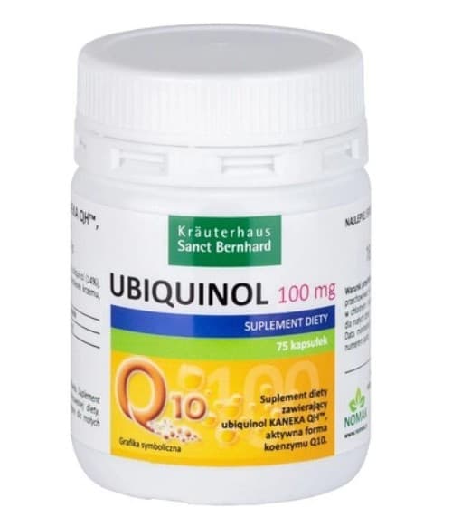 Kräuterhaus Sanct Bernhard - Ubiquinol Kaneka Qh - 75 kapslar – Kräuterhaus Sanct Bernhard förpackning